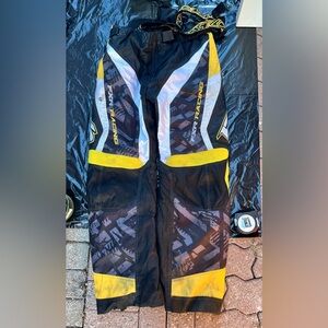 FXR Racing men’s Black Yellow Snowmobile Pants Sz large